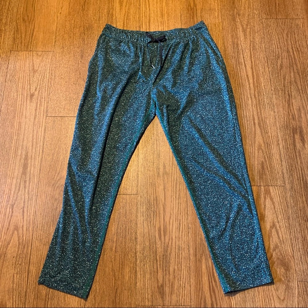 Lululemon Jet Crop Slim Jogger Pants Size 8 Green Teal
